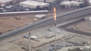 The Torrance refinery experienced another "unplanned flaring" on Sept. 19, 2016. (Credit: KTLA) 