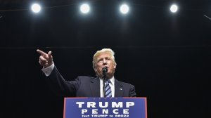 Republican presidential nominee Donald Trump speaks during a rally at the Canton Memorial Civic Center in Canton, Ohio on Sept. 14, 2016. (Credit: Mandel Ngan/AFP/Getty Images)
