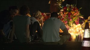 A vigil was held Tuesday night for Carlos Segovia in South Los Angeles. (Credit: KTLA)