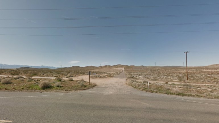 is shown facing west from Highway 365 in Adelanto in an undated Google Maps Street View image.