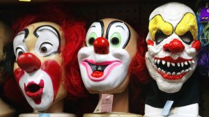 Clown masks are seen in a file photo. (Credit: Tim Boyle/Getty Images)