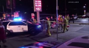 One suspect was wounded in an officer-involved shooting in Echo Park on Oct. 23, 2016. (Credit: Loudlabs)