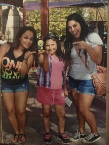 Anakaren Galvan, center, and her sisters are shown in an undated photo from a GoFundme page created by her family.