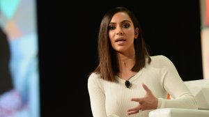 Kim Kardashian West speaks druing the #BlogHer16 Experts Among Us conference at JW Marriott Los Angeles at L.A. LIVE on August 5, 2016 in Los Angeles, California. (Credit: Matt Winkelmeyer/Getty Images)