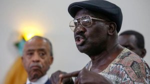 Richard Olango, whose son was killed by El Cajon police, spoke at a South Los Angeles news conference earlier this month. (Credit: Mark Boster/Los Angeles Times)