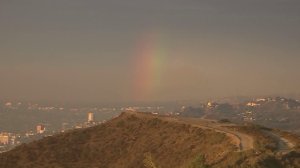 Sky5 captured this rainbow above the westside of Los Angeles after a storm on Oct. 28, 2016. 