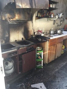 The Los Angeles County Sheriff's Department released this image of the remnants of a kitchen fire in San Gabriel on Oct. 17, 2016.