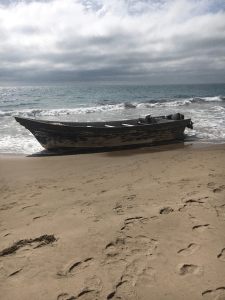 An abandoned panga was discovered by authorities on Oct. 23, 2016. (Credit: Santa Barbara County Sheriff's Department)