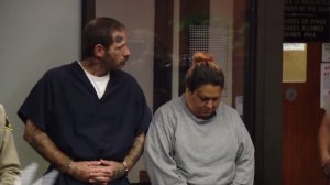 Johnny Lewis Hartley and Mercy Mary Becerra appear in court in San Diego in August 2016. (Credit: KSWB)