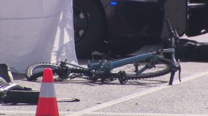 A 16-year-old boy bicyclist was fatally struck on the way to school in Pacoima on Nov. 15, 2016. (Credit: KTLA)