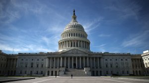 The US Capitol is shown October 11, 2016 in Washington DC. House and Senate Republicans are in a close race with Democrats to keep control of both houses of Congress. (Credit: Mark Wilson/Getty Images