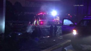 Four people were killed in a fiery crash in Gardena on Nov. 27, 2016. (Credit: Loudlabs)