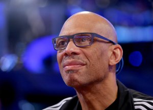 Kareem Abdul-Jabbar attends the Sears Shooting Stars Competition 2014 as part of the 2014 NBA All-Star Weekend at the Smoothie King Center on February 15, 2014 in New Orleans, Louisiana. (Credit: Ronald Martinez/Getty Images)