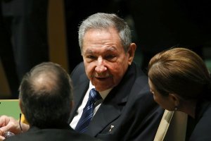 Cuban President Raul Castro attends the United Nations General Assembly at U.N. headquarters on Sept. 28, 2015 in New York City. (Credit: Spencer Platt/Getty Images)