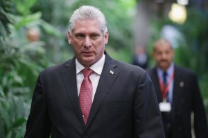 Cuban Vice President Miguel Mario Diaz-Canel arrives for talks with U.S. President Barack Obama at the Palace of the Revolution March 21, 2016 in Havana, Cuba. (Credit: Chip Somodevilla/Getty Images)