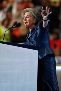 Sen. Barbara Boxer delivers remarks on the second day of the Democratic National Convention at the Wells Fargo Center, July 26, 2016, in Philadelphia. (Credit: Aaron P. Bernstein/Getty Images)