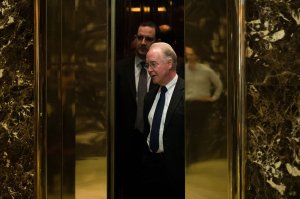 Rep. Tom Price gets into an elevator at Trump Tower, Nov. 16, 2016, in New York City. (Credit: Drew Angerer/Getty Images)