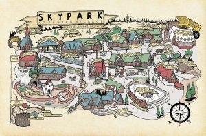 A map of SkyPark as seen on the Santa's Village website. 