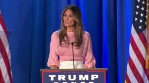 Melania Trump speaks in Berwyn, Pennsylvania, on Nov. 3, 2016. (Credit: CNN)