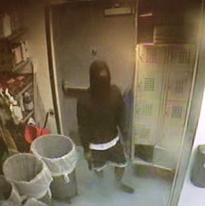 Orange Police Department officials released this surveillance photo of a man who allegedly robbed a Chipotle on Nov. 2, 2016. (Credit: KTLA)