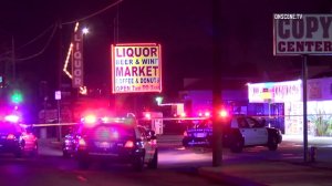 Police investigate an officer-involved shooting in Santa Ana on Nov. 6, 2016. (Credit: OnScene.TV)