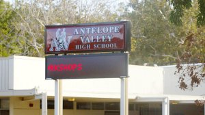A teen has been arrested on suspicion of threatening to attack Antelope Valley High School in Lancaster, authorities said. (Credit: Brian Vander Brug/Los Angeles Times)