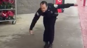 Officer Sean Bulow dances to raise money for the Salvation Army in an image posted to Cleveland Police Department's Facebook page.