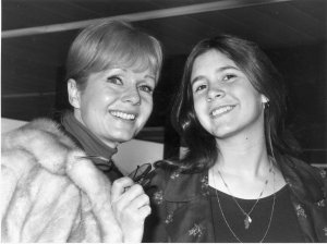 American actress Debbie Reynolds is seen with her daughter Carrie Fisher on Feb. 12, 1972. (Credit: Dove/Evening Standard/Getty Images)