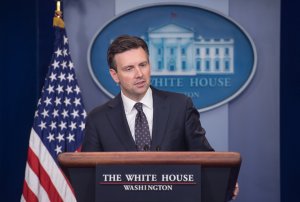 In this file photo, White House spokesman Josh Earnest speaks at the daily press briefing at the White House in Washington, DC, on October 31, 2016. (Credit: NICHOLAS KAMM/AFP/Getty Images)