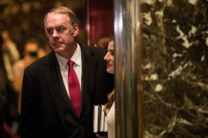 U.S. Rep. Ryan Zinke (R-MT) arrives at Trump Tower, Dec. 12, 2016, in New York City. (Credit: Drew Angerer/Getty Images)