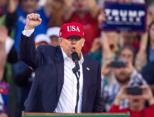President-elect Donald Trump speaks during a thank you rally in Ladd-Peebles Stadium on Dec. 17, 2016 in Mobile, Alabama. President-elect Trump has been visiting several states that he won, to thank people for their support during the U.S. election. (Credit: Mark Wallheiser/Getty Images)