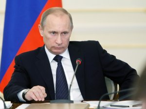 Russian Prime Minister Vladimir Putin attends a meeting outside Moscow in Novo-Ogarevo on March 31, 2010. (Credit: Alexey Nikolsky /AFP/Getty Images)