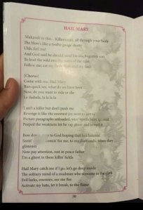 A Sri Lankan church service accidentally printed lyrics to a Tupac song named "Hail Mary" instead of the prayer on Dec. 11, 2016. (Credit: Ravindu Thimantha G. via Twitter)