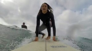 Meg Roh, Orange County high school senior loves surfing so much she's gone out every day for years surfing 2,000 days in a row. (Credit: CNN)