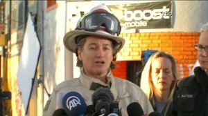 Oakland fire chief Teresa Deloach Reed speaks at a press conference on Dec. 4, 2016, following the death of 36 people in a warehouse fire. (Credit: KTLA)