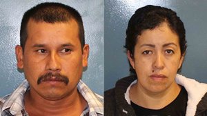 Francisco Yanes Valdivia, left, and Rosalina Lopez, right, were arrested on suspicion of murder in the suspected killing of Cecilia Bravo Cabrera, authorities said. (Credit: Tulare County Sheriff's Office)