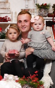 Vadim Kondratyuk Anatoliyevich is pictured with his two daughters on a GoFundMe page.