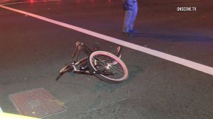 A bicyclist was killed in a hit-and-run crash in Stanton on Jan. 18, 2017. (Credit: OnScene.TV)