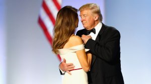 President Donald Trump and first lady Melania Trump dance at the Freedom Inaugural Ball at the Washington Convention Center Jan. 20, 2017, in Washington, D.C. (Credit: Aaron P. Bernstein / Getty Images)