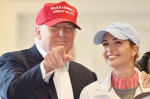 Republican Presidential Candidate Donald Trump visits his Scottish golf course Turnberry with his children Ivanka Trump and Eric Trump on July 30, 2015 in Ayr, Scotland. (Credit: Jeff J Mitchell/Getty Images)