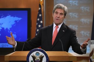 Secretary of State John Kerry holds a news conference at the State Department headquarters at the Harry S. Truman building January 5, 2017 in Washington, DC. (Credit: Chip Somodevilla/Getty Images)