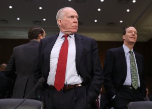 Central Intelligence Agency Director John Brennan arrives to testify before the Senate (Select) Intelligence Committee in the Dirksen Senate Office Building on Capitol Hill Jan. 10, 2017 in Washington, DC. (Credit: Joe Raedle/Getty Images)