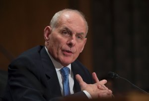 Gen. John Kelly, USMC (Ret.), testifies at the Senate Homeland Security and Governmental Affairs Committee hearing on his nomination to be Secretary of the Department of Homeland Security, on Capitol Hill on Jan. 10, 2017. (Credit: MOLLY RILEY/AFP/Getty Images)