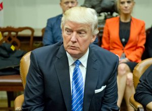 President Donald Trump speaks at a meeting with union leaders at the White House on Jan. 23, 2017 in Washington, DC. President Trump held a listening session with business leaders earlier in the day. (Credit: Ron Sachs-Pool/Getty Images)