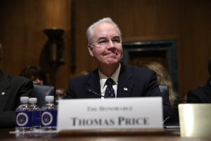 Health and Human Services secretary-nominee Rep. Tom Price (R-GA) arrives for testimony before the Senate Small Business and Entrepreneurship Committee January 24, 2017 in Washington, DC. The committee heard testimony on Price's nomination to be the head of the Department of Health and Human Services. (Photo by Win McNamee/Getty Images)