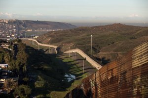 View of the border line between Mexico and the US in Tijuana, northwestern Mexico on January 25, 2017. US President Donald Trump will take a first step toward fulfilling his pledge to "build a wall" on the Mexican border Wednesday, as he rolls out a series of immigration-related decrees. (Credit: GUILLERMO ARIAS/AFP/Getty Images)