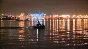 Authorities were searching for a helicopter after reports of a downed aircraft in San Pedro on Jan. 4, 2017. (Credit: KTLA)