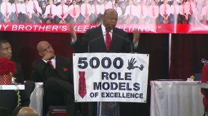 Rep. John Lewis speaks in Miami on Martin Luther King Jr. Day, Jan. 16, 2017. (Credit: CNN)