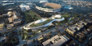 Renderings provided by Lucas Museum of Narrative Art show the proposed museum.