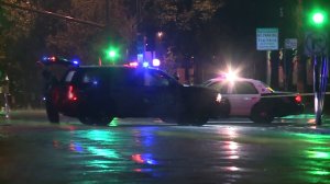 Authorities respond to the scene of a shooting in Pasadena on Jan. 7, 2017. (Credit: KTLA)